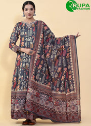 Attractive Multi Color Chanderi silk an Beautiful Designer Gown